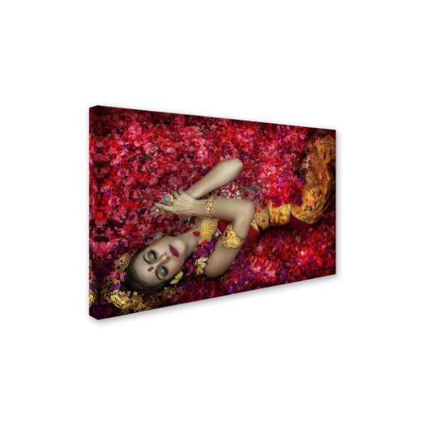 Taman Tan 'Balinese Woman Among The Flowers' Canvas Art,30x47